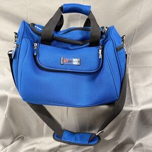 DELSEY Blue Travel Duffel Bag Carry On Shoulder Strap Luggage Weekender‎